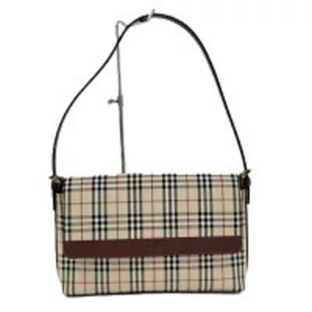 BURBERRY One Shoulder Hobo Bag Nova Check Canvas Beige - Picture 1 of 9